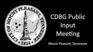 CDBG Public Input Meeting - 02/03/2026