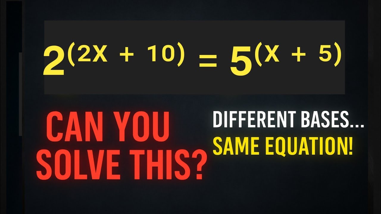 Math Olympiad 2^(2x+10) = 5^(x+5) | Can You Solve? | StepX - YouTube