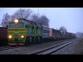 Тепловоз 2М62У-0087 с военным поездом / 2M62U-0087 with a military train