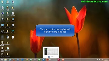 Jump lists for Modern-UI apps of Windows 8.1 Update 1 which are pinned