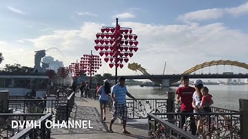 Cầu tình yêu | tượng cá chép hoá rồng ở đà nẵng | Khám phá Đà Nẵng