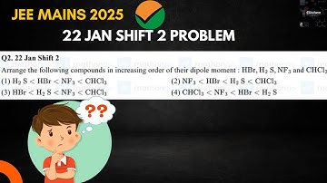 JEE Mains 2025 (22 JAN shift 2) Chemistry Problem #jeemains #jee2025 #jeechemistry #Jeemains #gbsir