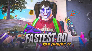 FASTEST 60 FPS PLAYER ? 🔥💀 | Fastest 4 Finger Player  | BGMI