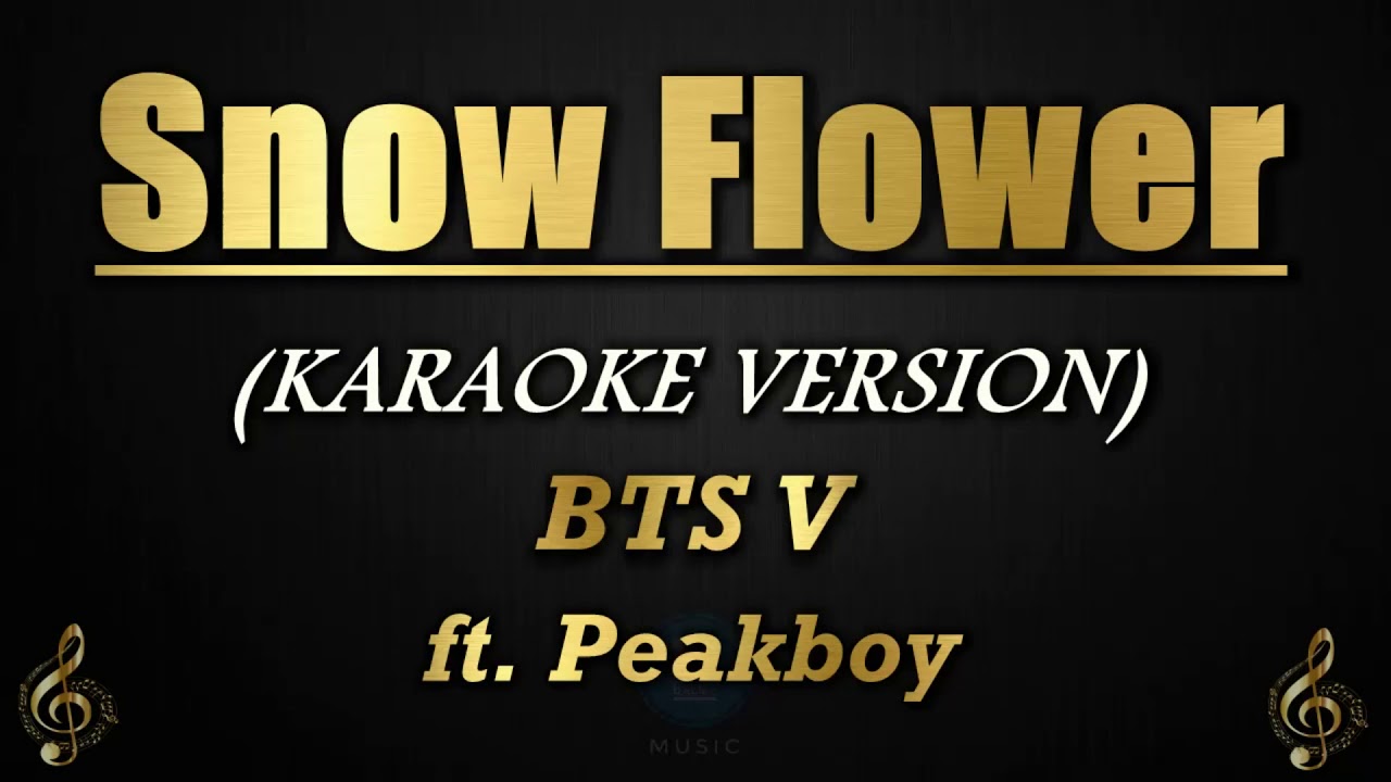 Snow Flower BTS V feat. Peakboy (Karaoke/Instrumental) YouTube