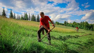 Як косять траву в Карпатах. Заготівля сіна на зиму для худоби