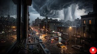 Extreme Heavy Rain & Cloud Burst Sounds | Powerful Nature Ambiance ⚡#extremeweather 