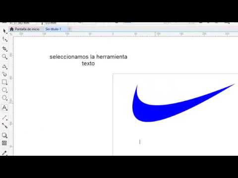 como crear el logo de nike en corel draw - YouTube