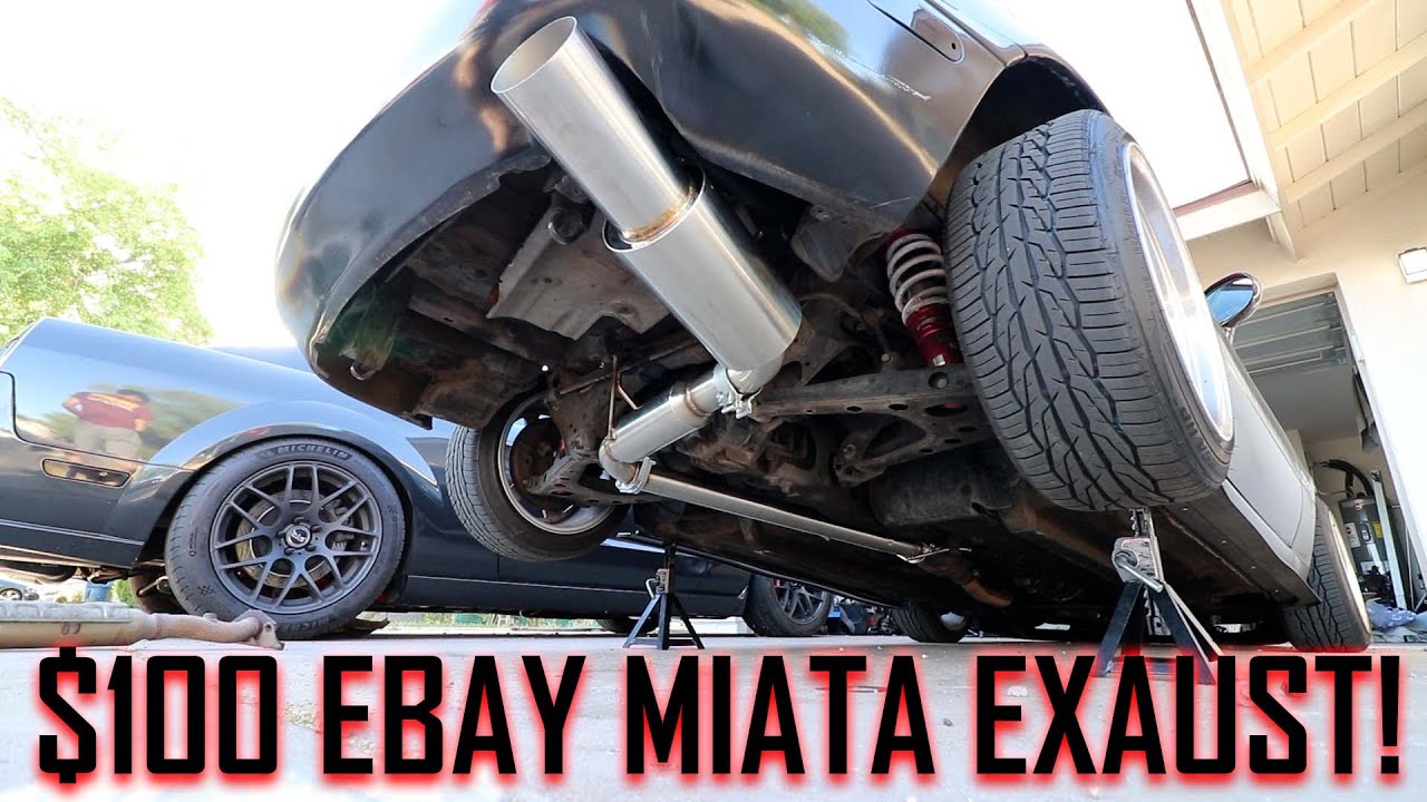 MIATA EBAY EXHAUST INSTALL