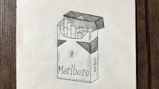 cigarette box drawing easy how to draw a Cigarette Pack | cool pencil drawing ideas for you