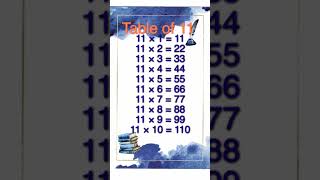 Table of 11 / 11 का पहाड़ा 😊