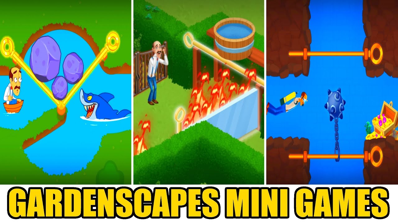 Gardenscapes Mini Games Austin's Bad Dream 1 YouTube