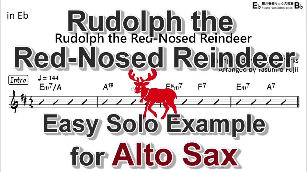 Rudolph the Red-Nosed Reindeer - Easy Solo Example for Alto Sax