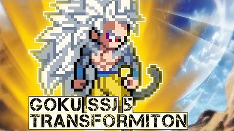 Goku trun into Super saiyan 5 sprite animation