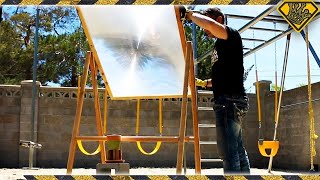 Will The Solar Scorcher Light Thermite? TKOR Tests A Solar Beam From Giant Magnifying Glass