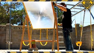 Will The Solar Scorcher Light Thermite? Tkor Tests A Solar Beam From Giant Magnifying Gl