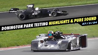 Donington Park Testing, Crashes/Pure Sound (Shadow MK1 Can Am, Morgan GT3, F1, & More!), 27/3/24