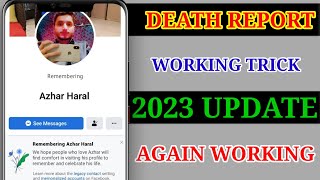 How To Remembering Someone facebook account 2023 | Death Report New Working Trick 2023 🥶