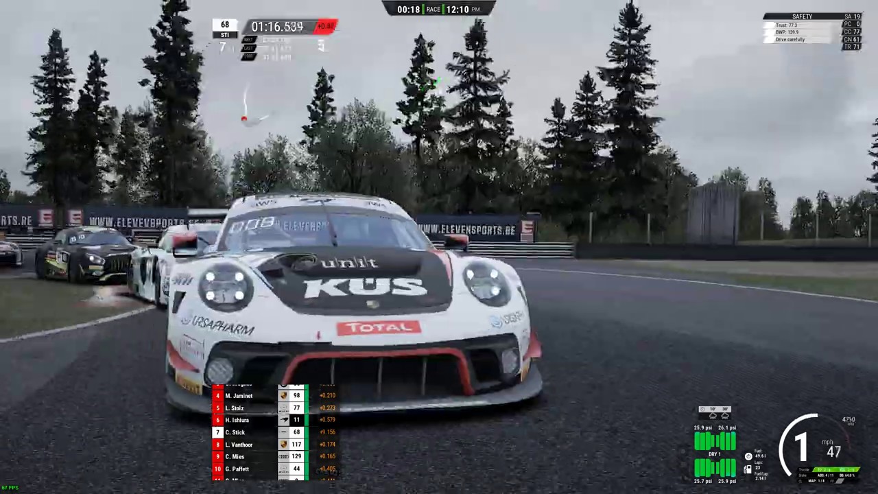 Astom Martin GT3 10 Minute Damp Race At Zolder In Assetto Corsa Competizione