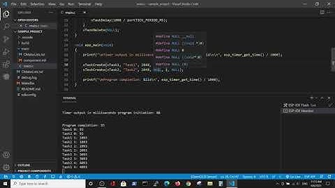 Two tasks - FreeRTOS ESP IDF for esp32