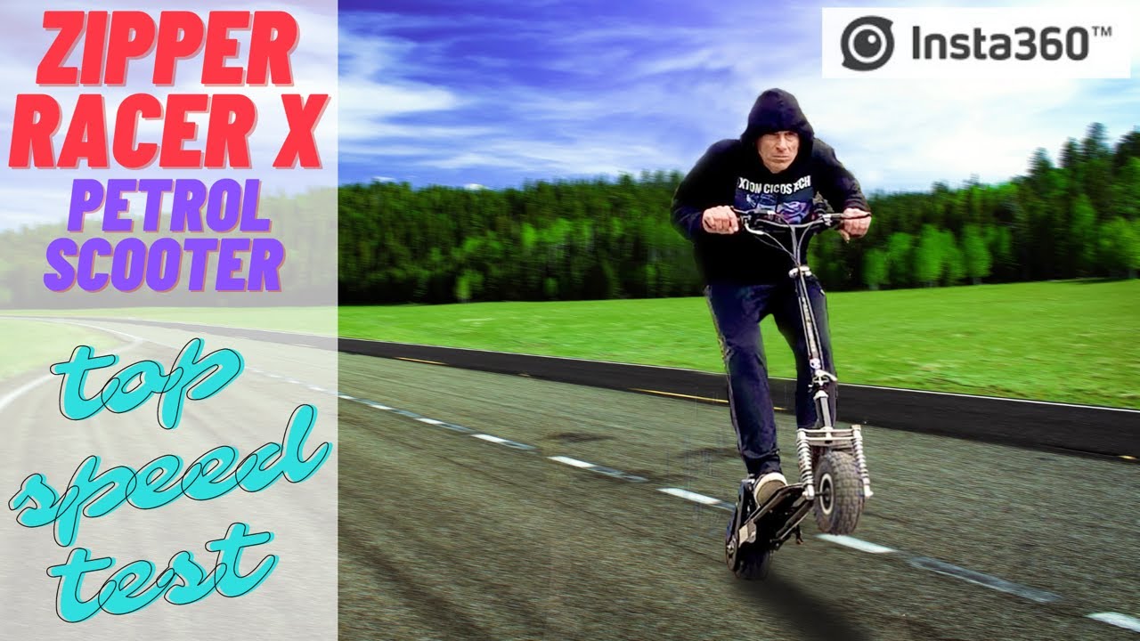 ZIPPER RACER X - PETROL SCOOTER ( MONOPATTINO A BENZINA ) - TUNING ...