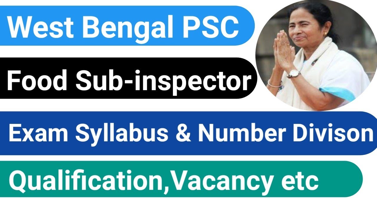 WB PSC Food Sub-Inspector Exam Syllabus & Number Division||Vacancy|Qualification|
