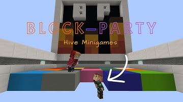 He fell in the ONLY hole!! BlockParty - Hive Minigames Playthrough (Part 2) [1]