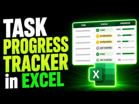 How to CREATE a TASK PROGRESS TRACKER in EXCEL (QUICK and EASY GUIDE)