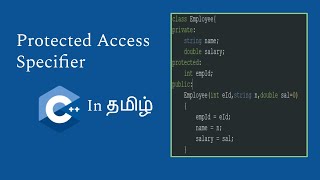 Protected Access Specifier | C++ in Tamil | Logic First Tamil