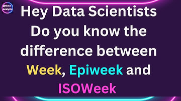 In Data Science Date based aggregations depend on how you define week -  Week, ISOWeek  or  EPIWeek.