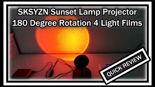 SKSYZN Sunset Lamp Projector, Sunset Light 180 Degree Rotation 4 Replaceable Light Films FULL REVIEW