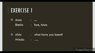 Exercise 1 - Greeting and Leave taking