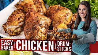 Easy Baked Chicken Drumsticks (4 Flavors!)