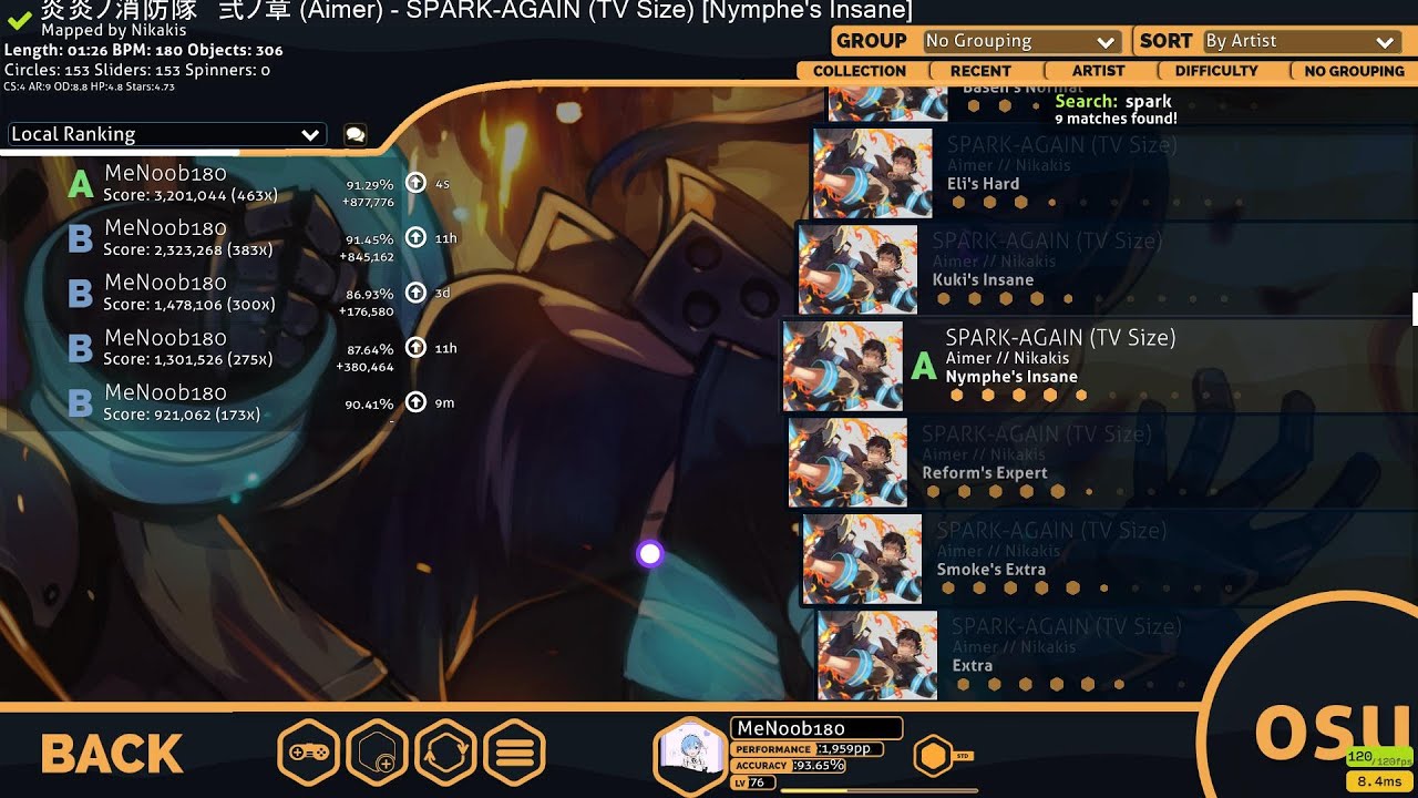 {OSU!} Fire Force S2 Op2 SPARK-AGAIN (TV Size) [Nymphe's Insane] FC ...