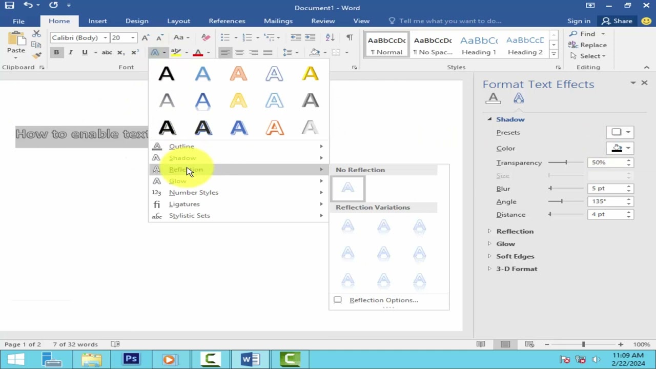 How To Enable Text Effects In Word YouTube How To Enable Text Effects In Word YouTube