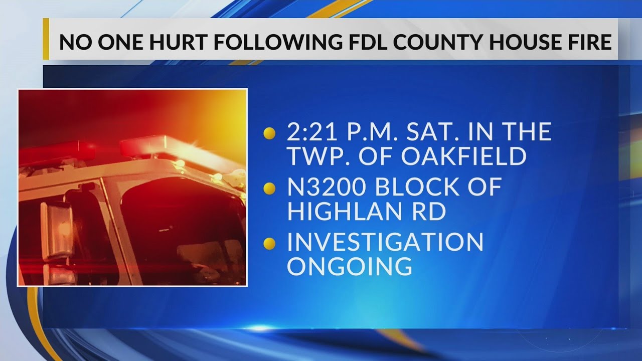 No one hurt following house fire in Fond du Lac County - YouTube
