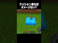 クッションでダメージは受ける? #minecraft