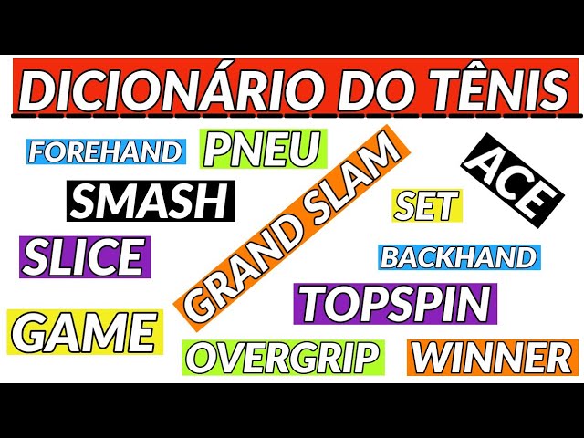 Dicionário de tênis: Tênis de A a Z, 159 termos com pronúncias em inglês