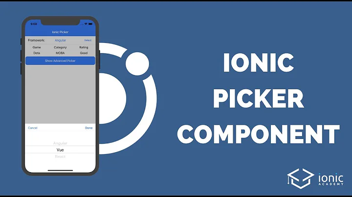 How to Present a Picker Using the Ionic 4 Picker Component