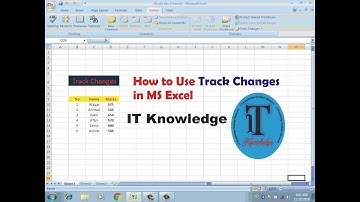 How to Use Track Changes in Ms Excel Urdu Hindi