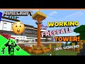 🎢🕴 Minecraft Bedrock: How To Make A Working Freefall Tower! | Tutorial + Gameplay | Zenon