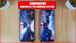 Samsung S20 Plus vs Samsung A71  | Fingerprint, Video Test Display, SpeedTest, Camera Comparison