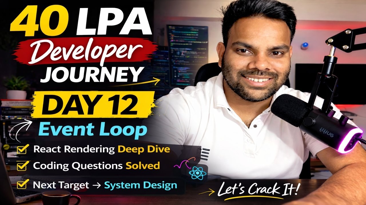40 LPA Developer Journey | Day12/180 | Developer Preparation - YouTube