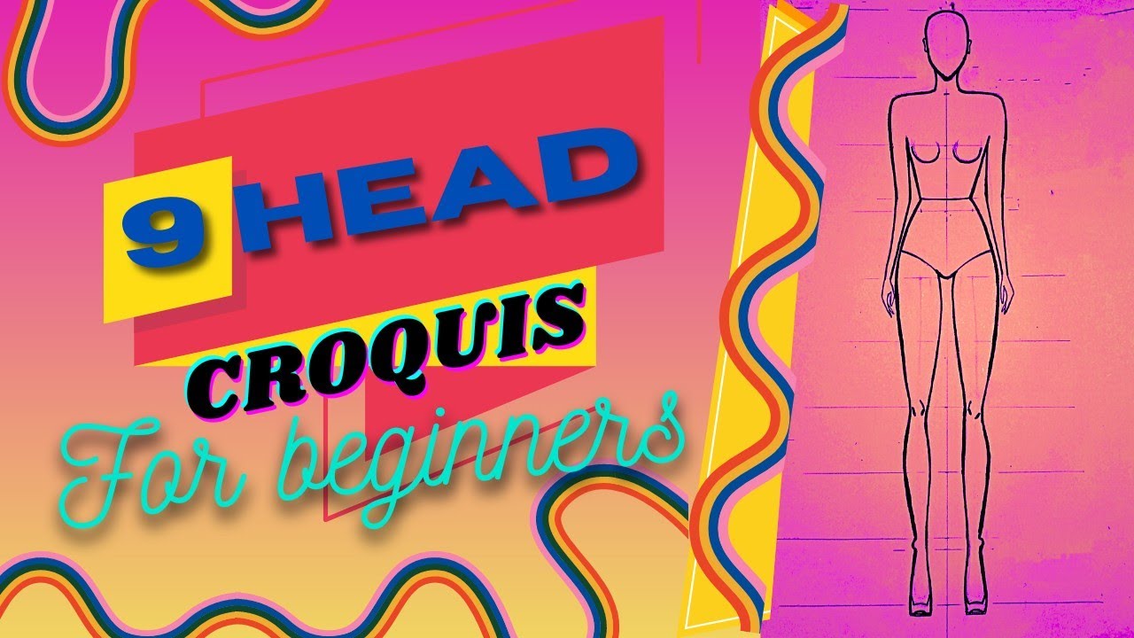 How to draw a 9 head fashion croquis for beginners #viral #trending# ...
