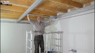 Installer un plafond suspendu avec une ossature facile à poser- Tuto brico avec Robert