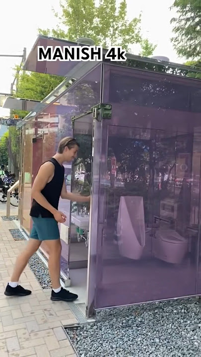 Transparent Public 🚻 toilet//japan Tokyo