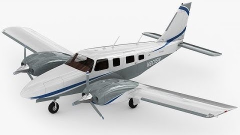 3D Model Piper PA-34 Seneca V at 3DExport.com