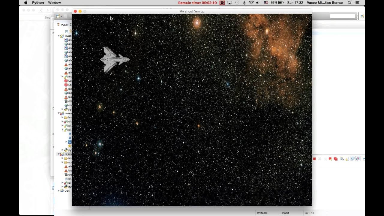 Python shoot 'em up on the make - YouTube