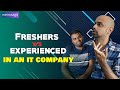 Freshers V/S Experienced In An IT Company | MetroSaga