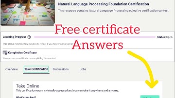 Natural language processing Foundation certificate answers #infosysspringboard #answer