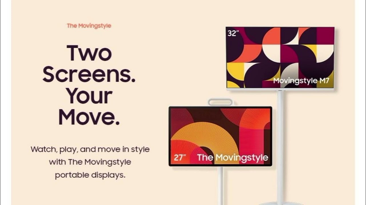 Samsung launches 27-inch and 32-inch Movingstyle smart portable 